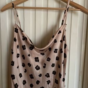 Animal print slip dress